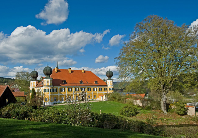 Обои картинки фото замок, ramspau, германия, города, дворцы, замки, крепости, ландшафт, парк