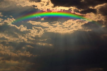 Картинка природа радуга облака