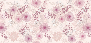 Картинка векторная+графика цветы+ flowers листья фон цветы pattern текстура