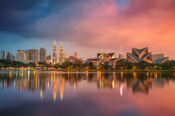 Картинка kuala+lumpur города куала-лумпур+ малайзия небоскребы панорама