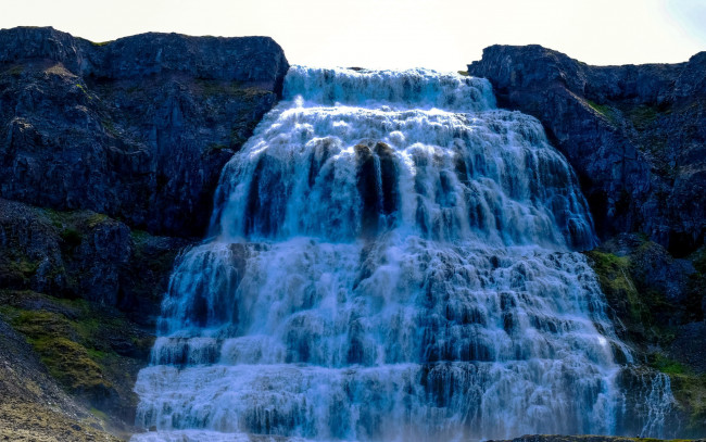 Обои картинки фото природа, водопады, поток, водопад, скалы