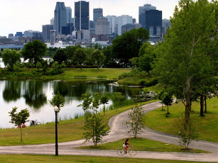 Картинка города монреаль+ канада парк озеро