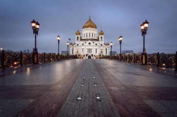 обоя cathedral of christ the savior, города, москва , россия, простор