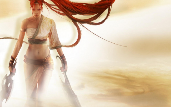 Обои картинки фото видео игры, heavenly sword, девушка, оружие