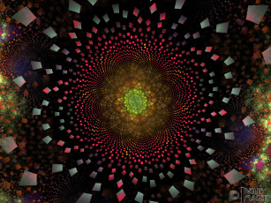 Картинка 3д графика fractal фракталы фрактал тёмный цвета