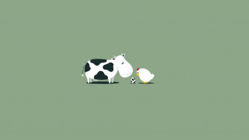 Картинка рисованные минимализм яйцо курица корова