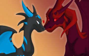Картинка рисованные животные +сказочные +мифические драконы фон