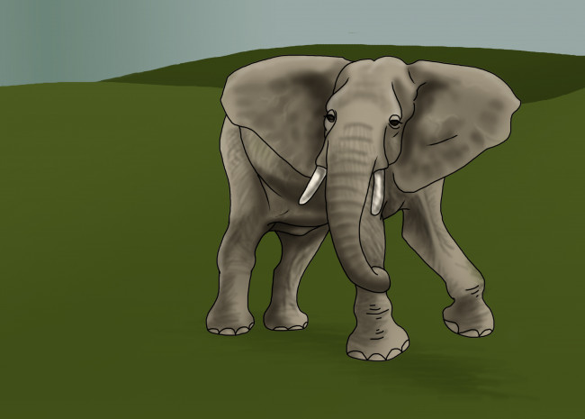 Обои картинки фото рисованное, животные,  слоны, фон, слон