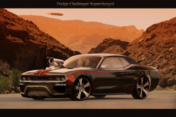 Картинка dodge challenger автомобили виртуальный тюнинг автомобиль стиль красота мощь скорость