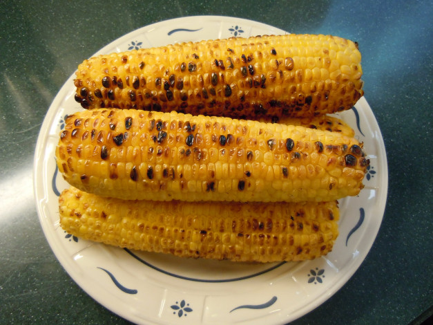 Обои картинки фото еда, кукуруза, запеченая
