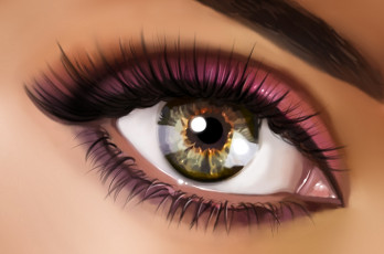 Картинка рисованные -+другое тени макияж глаз зрачок ресницы бровь