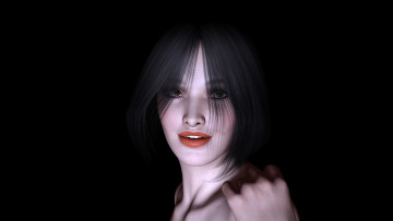 Картинка erika 3д+графика портрет+ portraits фон взгляд девушка