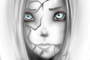 Картинка аниме оружие +техника +технологии orianna шрамы лицо глаза девушка zackargunov арт