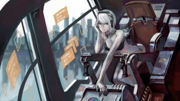 Картинка аниме оружие +техника +технологии техника арт девушка jittsu