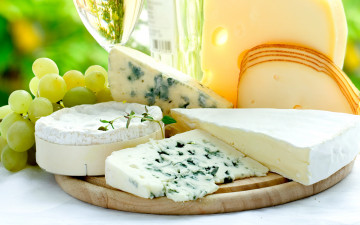 Картинка еда сырные+изделия виноград ассорти сыр