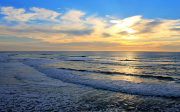 Картинка природа побережье пейзаж закат море
