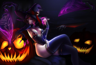 Картинка праздничные хэллоуин фон взгляд девушка