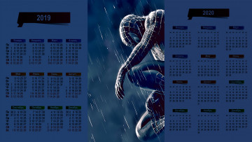 обоя календари, кино,  мультфильмы, маска, человек, паук