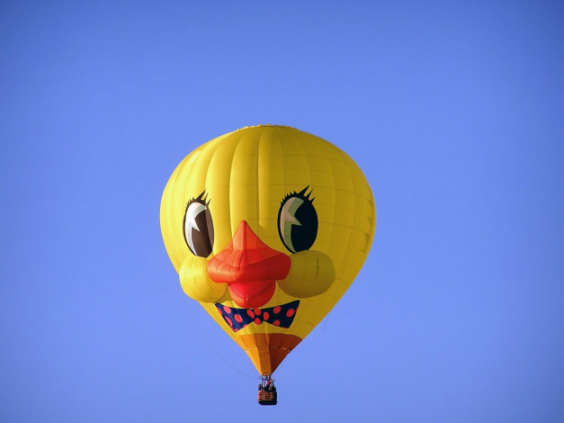 Обои картинки фото daffy, duck, авиация, воздушные, шары