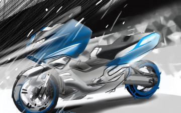 Картинка мотоциклы рисованные моторолеры