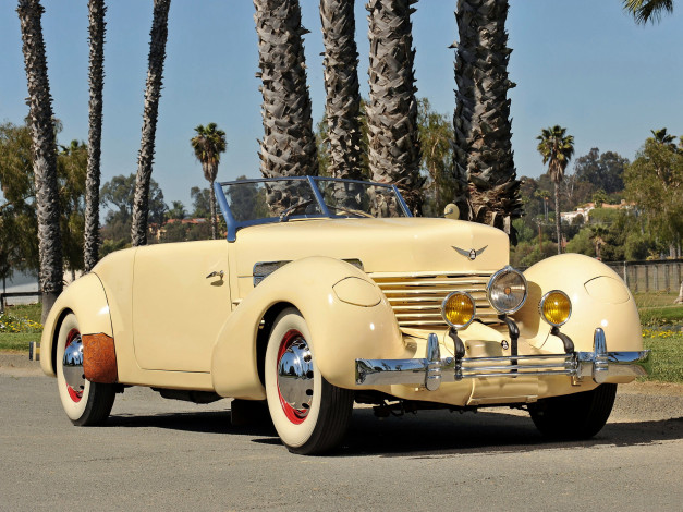 Обои картинки фото cord, 812, sc, phaeton, 1937, автомобили, классика, авто