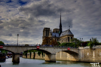 Картинка города париж франция собор