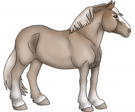Картинка рисованное животные +лошади лошадь фон взгляд грива