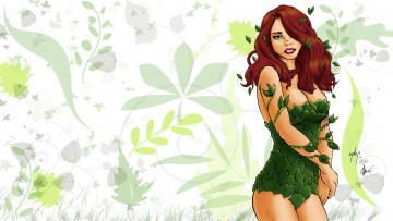 Картинка рисованное люди взгляд dc comics красные волосы растения Ядовитый плющ pamela lillian isley памела лилиан айсли poison