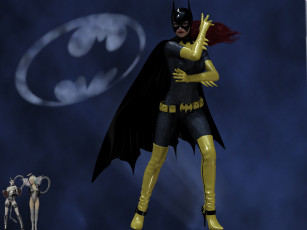 Картинка 3д+графика фантазия+ fantasy batwoman накидка фон взгляд девушка