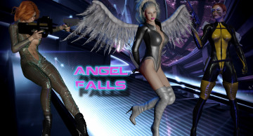 Картинка 3д+графика ангел+ angel ангел девушки взгляд фон оружие