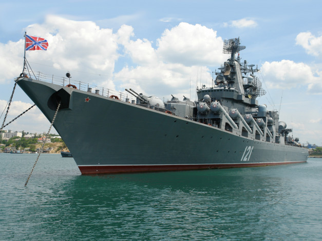 Обои картинки фото корабли, крейсеры, линкоры, эсминцы, ракетный крейсер, проект 1164 атлант, гркр москва, флагман черноморского флота