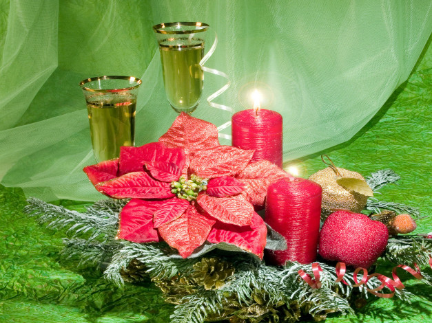 Обои картинки фото праздничные, новогодние, свечи