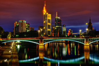 Картинка города мосты франкфурт-на-майне