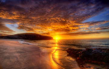 Картинка природа восходы закаты золотое свечение