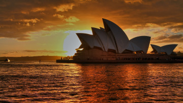 Картинка города сидней австралия закат опера