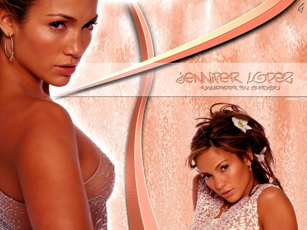 Обои картинки фото Jennifer Lopez, девушки, певица, актриса, взгляд, цветок