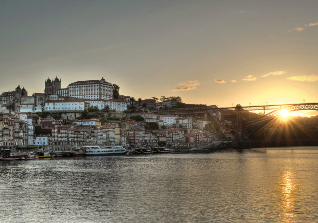 Обои картинки фото португалия порту, города, - улицы,  площади,  набережные, португалия, порту, река, дома, зака, набережная
