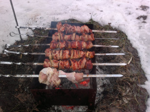Картинка шашлыки еда шашлык +барбекю зима