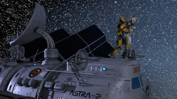 Картинка 3д+графика фантазия+ fantasy люди вселенная полет космический корабль