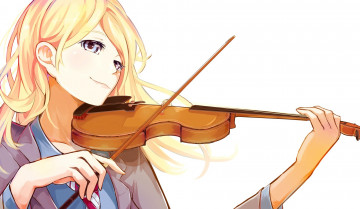 Картинка аниме shigatsu+wa+kimi+no+uso siru скрипка девушка арт shigatsu wa kimi no uso miyazono kawori