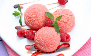 Картинка еда мороженое +десерты малина dessert raspberry десерт шарики sweets ice cream