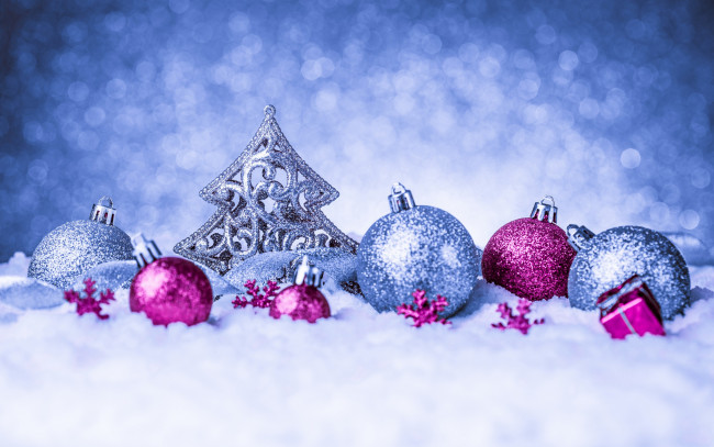 Обои картинки фото праздничные, шары, новый, год, merry, рождество, christmas, balls, decoration, снег, украшения