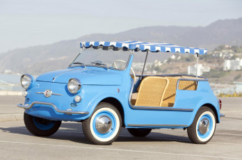 Картинка fiat+500+jolly+1960 автомобили fiat jolly 500 голубой 1960