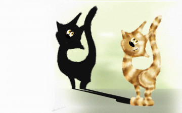 Картинка рисованное животные +коты котэ кот лапа когти взгляд
