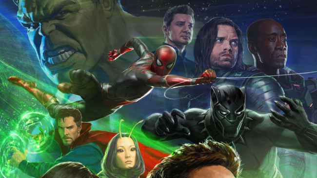 Обои картинки фото avengers,  infinity war, рисованное, кино, персонажи