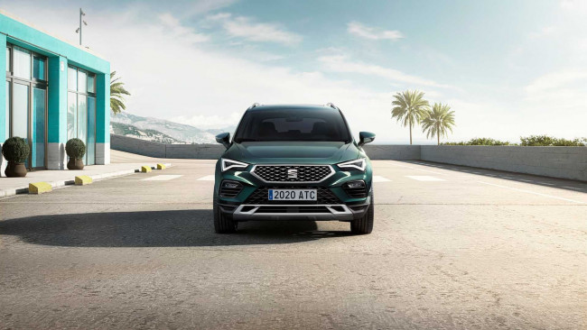 Обои картинки фото 2021 seat ateca, автомобили, seat, кроссовер, 2021, ateca, вид, спереди