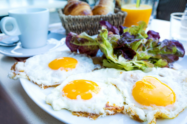 Обои картинки фото еда, яичные блюда, глазунья, яичница, завтрак