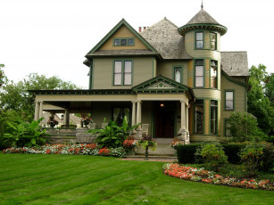 Картинка города здания дома дом викторианский стиль
