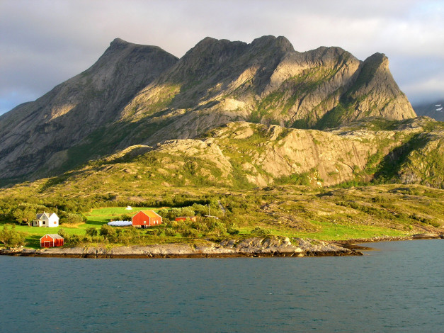 Обои картинки фото норвегия, нурланн, природа, горы, река