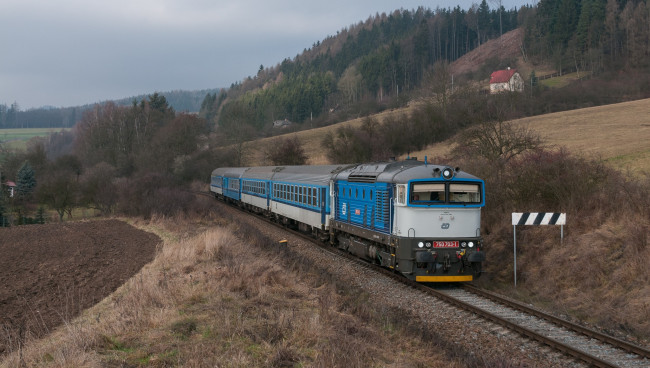 Обои картинки фото техника, поезда, пассажирский, рельсы, железная, дорога, поезд